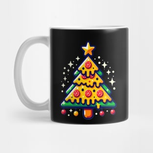 Pizza Xmas Tree, Christmas Style Pizza Lover Mug